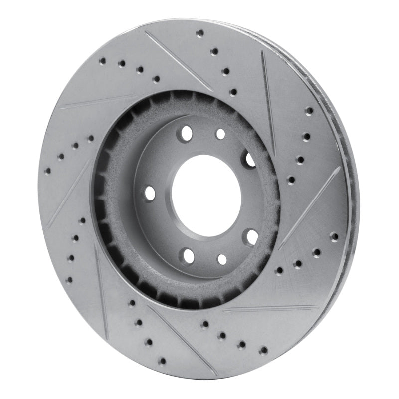 R1 Concepts R1 04-08 Mazda RX-8 Front Left Drilled & Slotted Silver Brake Rotor