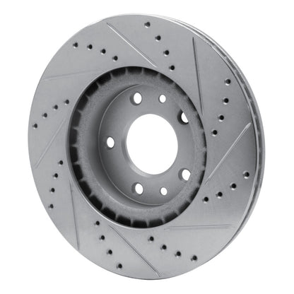 R1 Concepts R1 04-08 Mazda RX-8 Front Left Drilled & Slotted Silver Brake Rotor
