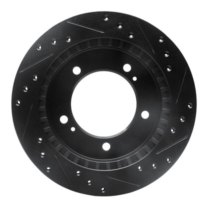 R1 Concepts R1 91-98 Chevrolet Tracker Front Left Drilled & Slotted Black Brake Rotor