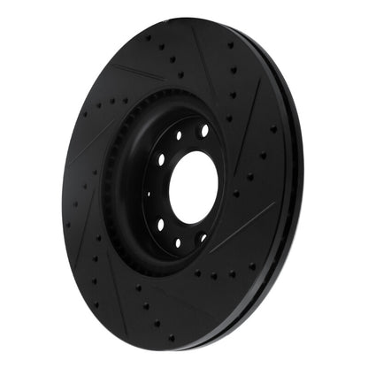 R1 Concepts R1 06-07 Mazda 6 Front Left Drilled & Slotted Black Brake Rotor