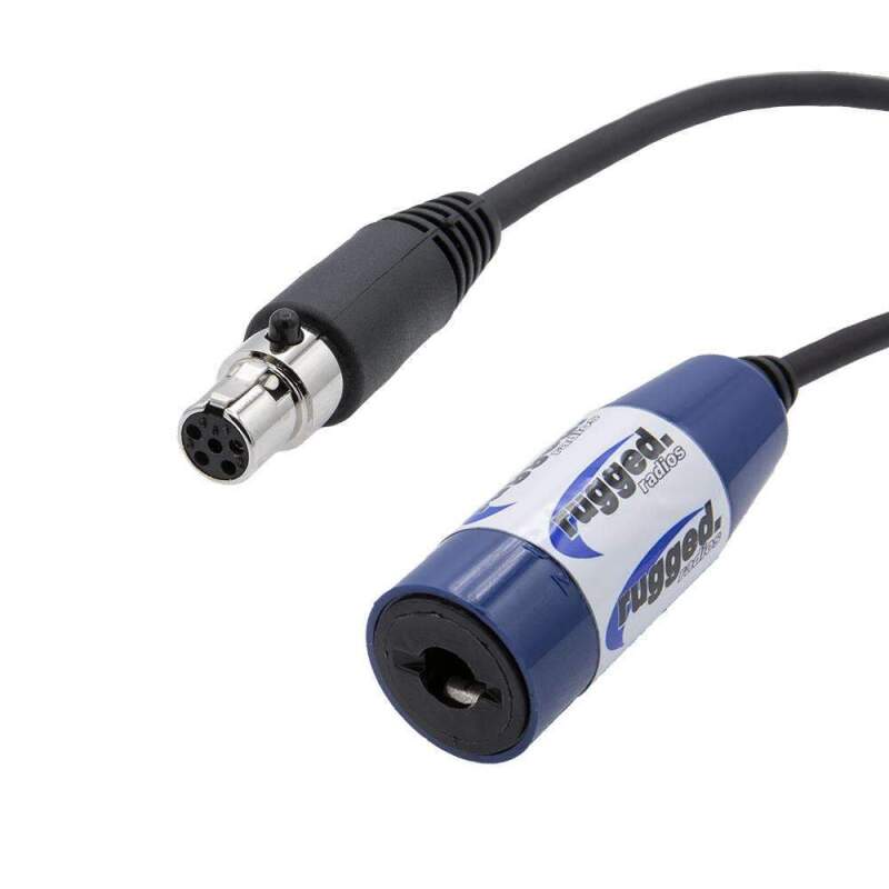 Rugged Radios OFFROAD Straight Cable to Intercom (Select Length) 2 Feet