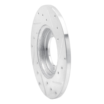 R1 Concepts R1 78-83 Dodge COLT Front Left Drilled & Slotted Silver Brake Rotor