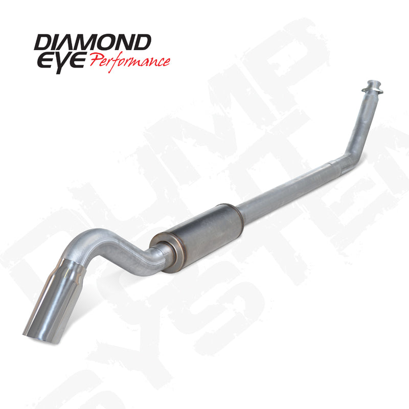 Diamond Eye Performance Diamond Eye 4in AL TURBO BACK SGL DUMP OUT 94-02 DODGE INCLUDING TIP