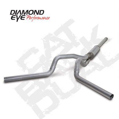 Diamond Eye Performance Diamond Eye KIT 4in Catback DUAL AL: 94-97 FORD 7.3L F250/F350 PWRSTROKE