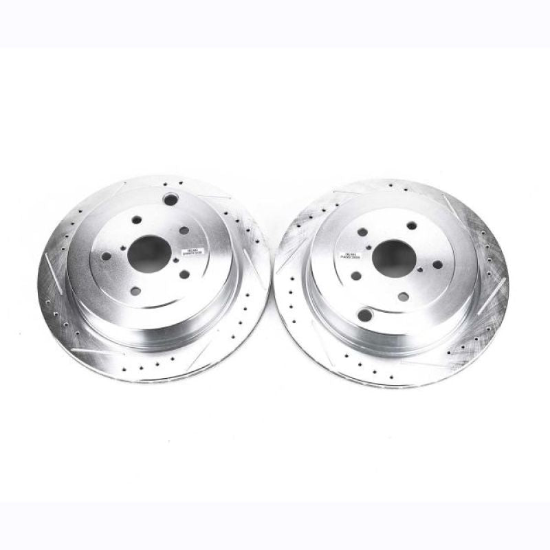 PowerStop Power Stop 06-07 Subaru B9 Tribeca Rear Evolution Drilled & Slotted Rotors - Pair