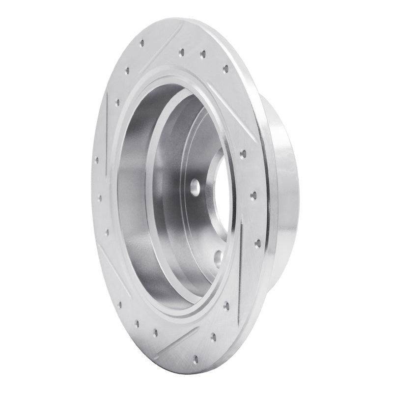 R1 Concepts R1 81-86 BMW 733I Rear Right Drilled & Slotted Silver Brake Rotor