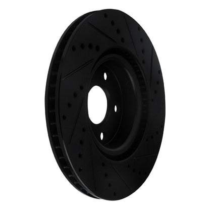 R1 Concepts R1 20-25 Ford BRONCO Sport Front Right Drilled & Slotted Black Brake Rotor