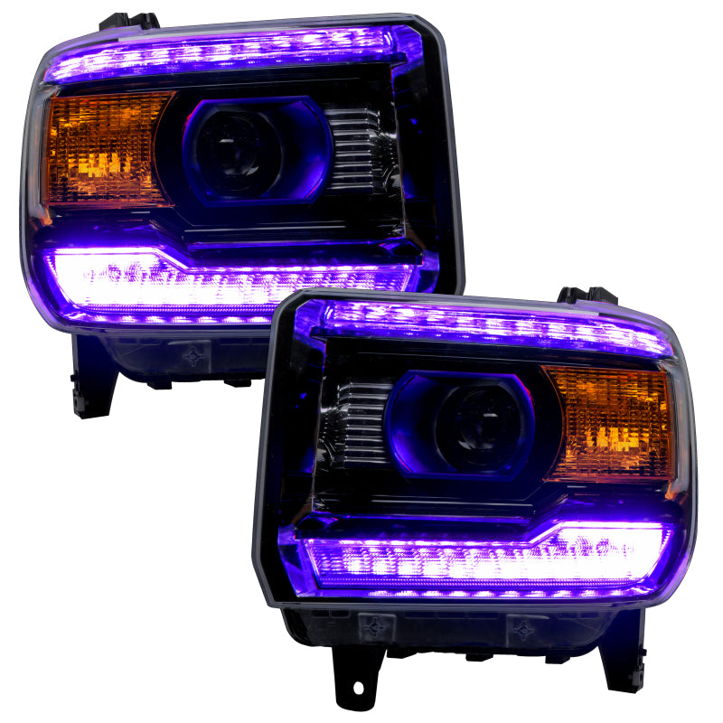 ORACLE Lighting Oracle 14-15 GMC Sierra Headlight DRL Upgrade Kit - ColorSHIFT w/o Controller