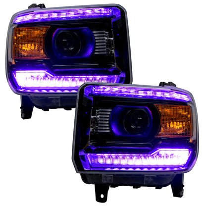 ORACLE Lighting Oracle 14-15 GMC Sierra Headlight DRL Upgrade Kit - ColorSHIFT w/o Controller