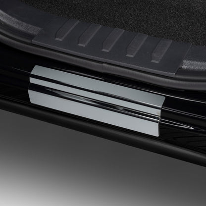 Putco 14-18 Chevy Silv LD - Double Cab w/ CHEVROLET Etching (8pcs) Black Platinum Door Sills