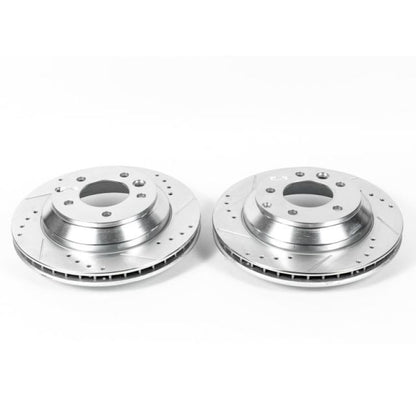PowerStop Power Stop 07-15 Audi Q7 Rear Evolution Drilled & Slotted Rotors - Pair