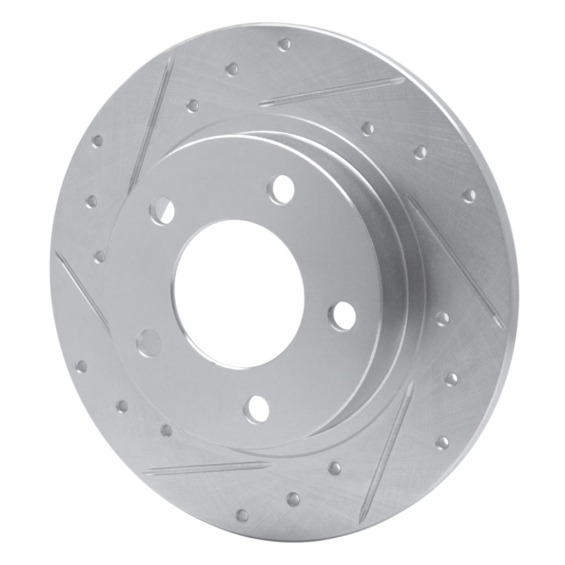 R1 Concepts R1 93-03 Ford Probe Rear Left Drilled & Slotted Silver Brake Rotor