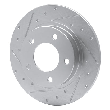 R1 Concepts R1 93-03 Ford Probe Rear Left Drilled & Slotted Silver Brake Rotor