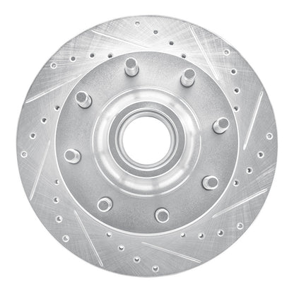 R1 Concepts R1 80-85 Ford E-350 Econoline Club Wagon Front Right Drilled & Slotted Silver Brake Rotor