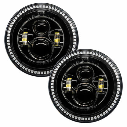 ORACLE Lighting Oracle 7in High Powered LED Headlights - Black Bezel - ColorSHIFT 2.0
