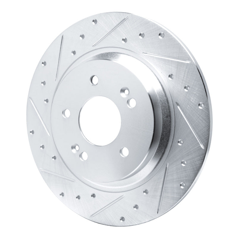 R1 Concepts R1 21-25 Hyundai SANTA FE Rear Left Drilled & Slotted Silver Brake Rotor