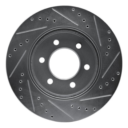 R1 Concepts R1 02-06 Ford Expedition Front Left Drilled & Slotted Silver Brake Rotor