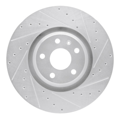 R1 Concepts R1 08-11 Audi TT Quattro Front Right Drilled & Slotted Silver Brake Rotor