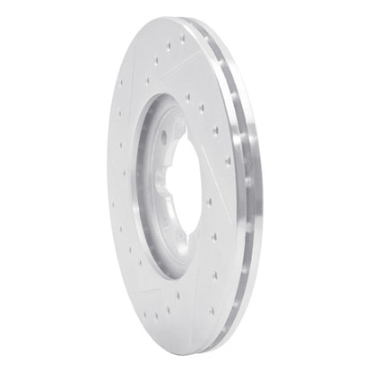 R1 Concepts R1 82-85 Toyota Celica Front Right Drilled & Slotted Silver Brake Rotor