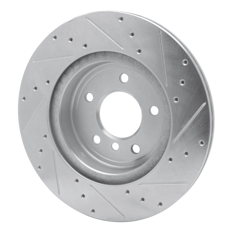 R1 Concepts R1 11-16 BMW Z4 Rear Left Drilled & Slotted Silver Brake Rotor