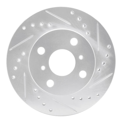 R1 Concepts R1 91-99 Toyota Paseo Front Right Drilled & Slotted Silver Brake Rotor