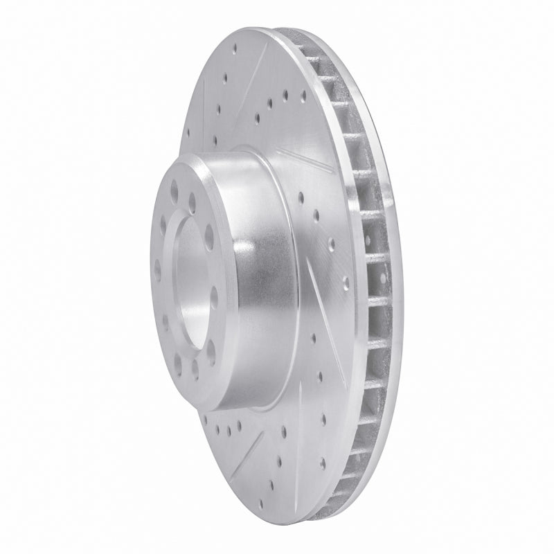 R1 Concepts R1 85-91 Mercedes-Benz 300SD Front Left Drilled & Slotted Silver Brake Rotor