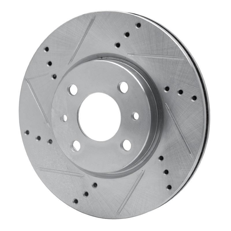 R1 Concepts R1 09-19 Dodge Vision (Mexico) Front Left Drilled & Slotted Silver Brake Rotor