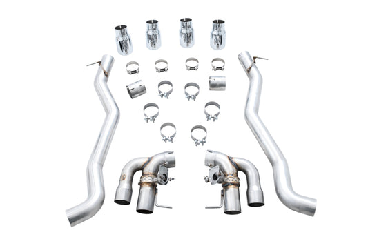 AWE Tuning 18-19 BMW M5 (F90) 4.4T AWD SwitchPath Axle-Back Exhaust - Chrome Silver Tips