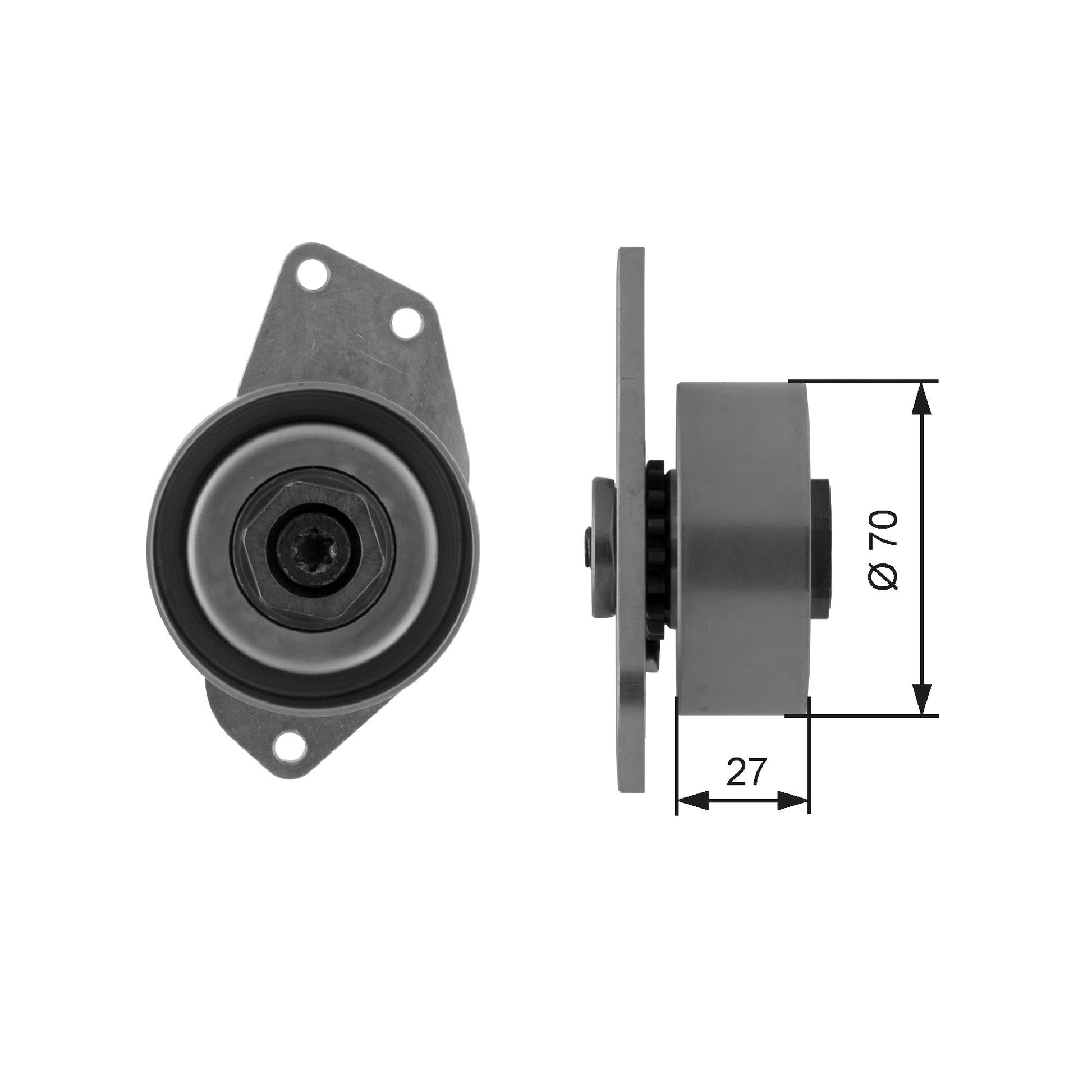 GATES GATT38474 V-Ribbed Belt Tensioner Pulley