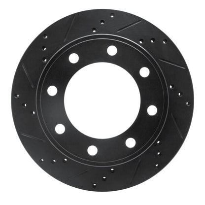 R1 Concepts R1 99-05 Ford F-250 2WD (Super Duty) Rear Left Drilled & Slotted Black Brake Rotor