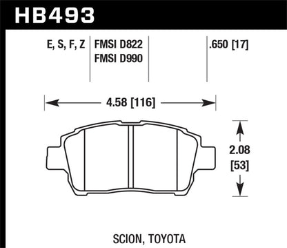 Hawk Performance Hawk 04-07 xA/xB D990 Blue 9012 Race Front Brake Pads