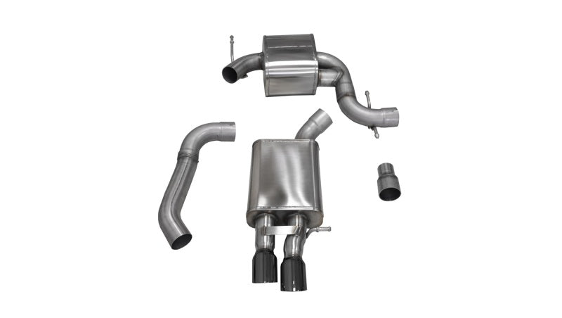 CORSA Performance Corsa 06-10 Volkswagen GLI Mk5 Black Touring 3.0in Cat-Back Single Rear Exitn Black Pro-Series