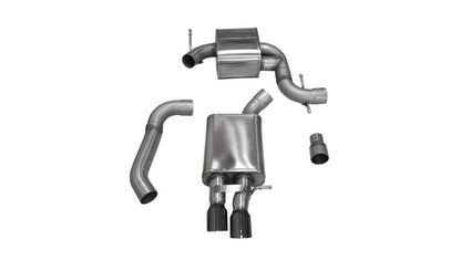 CORSA Performance Corsa 06-10 Volkswagen GLI Mk5 Black Touring 3.0in Cat-Back Single Rear Exitn Black Pro-Series