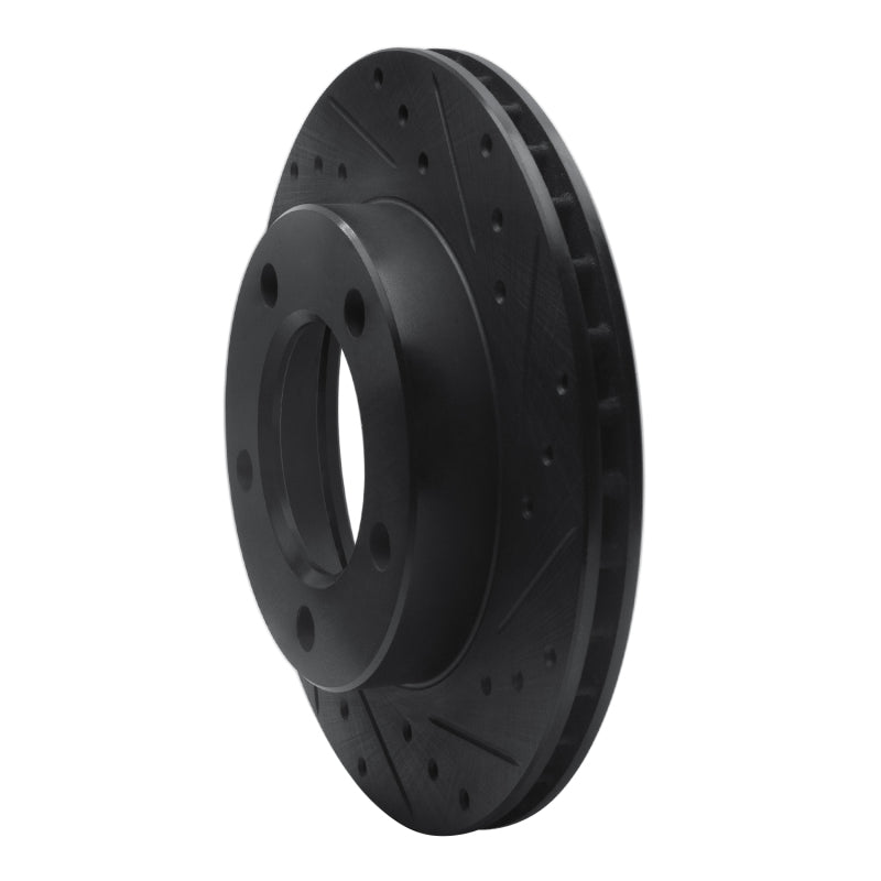 R1 Concepts R1 76-86 Jeep CJ5 Front Right Drilled & Slotted Black Brake Rotor