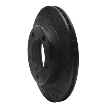 R1 Concepts R1 76-86 Jeep CJ5 Front Right Drilled & Slotted Black Brake Rotor