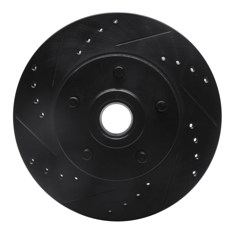 R1 Concepts R1 73-89 Chrysler Imperial Front Left Drilled & Slotted Black Brake Rotor
