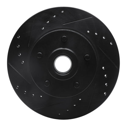 R1 Concepts R1 73-89 Chrysler Imperial Front Left Drilled & Slotted Black Brake Rotor