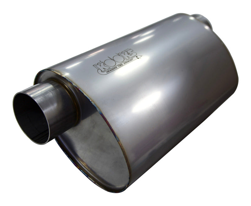 Kooks Headers Kooks 3in Oval Offset/Offset (Same Side) Muffler 14in Long Body Stainless Steel