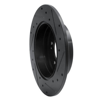 R1 Concepts R1 05-20 Hyundai Azera Rear Left Drilled & Slotted Black Brake Rotor
