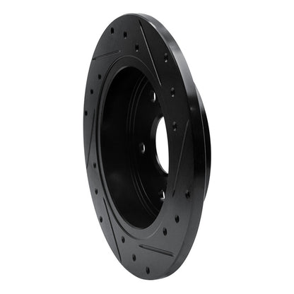 R1 Concepts R1 10-13 Suzuki Kizashi Rear Left Drilled & Slotted Black Brake Rotor