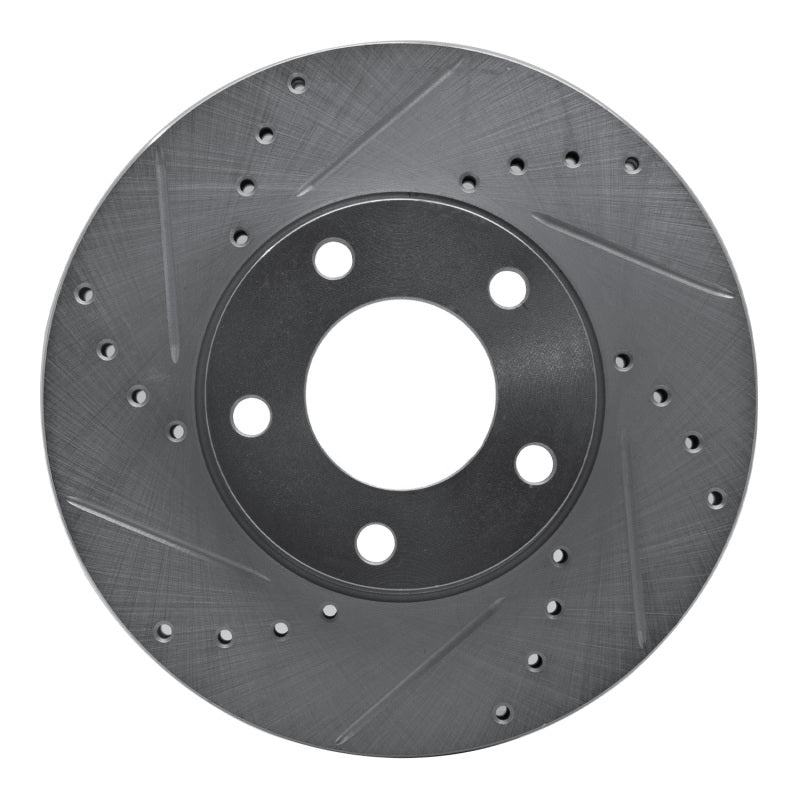 R1 Concepts R1 04-13 Mazda 3 Front Left Drilled & Slotted Silver Brake Rotor