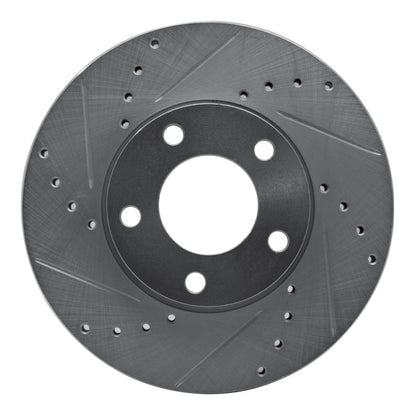 R1 Concepts R1 04-13 Mazda 3 Front Left Drilled & Slotted Silver Brake Rotor
