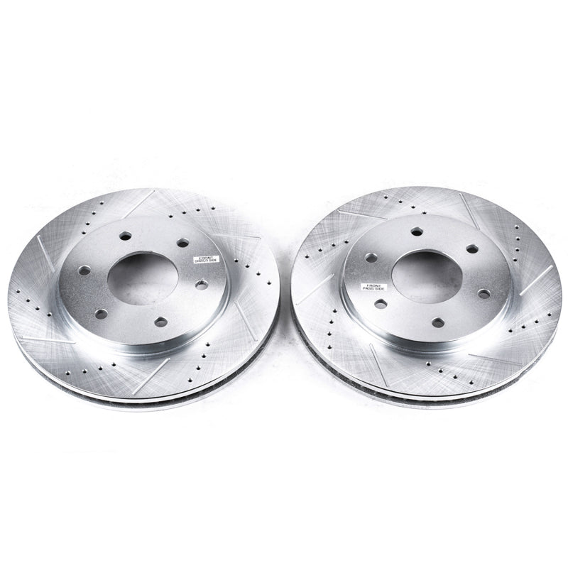 PowerStop Power Stop 04-05 Infiniti QX56 Front Evolution Drilled & Slotted Rotors - Pair