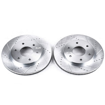PowerStop Power Stop 04-05 Infiniti QX56 Front Evolution Drilled & Slotted Rotors - Pair