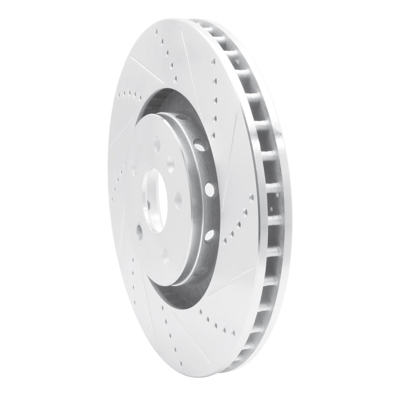R1 Concepts R1 2009-2015 Cadillac CTS Front Right Drilled & Slotted Silver Brake Rotor