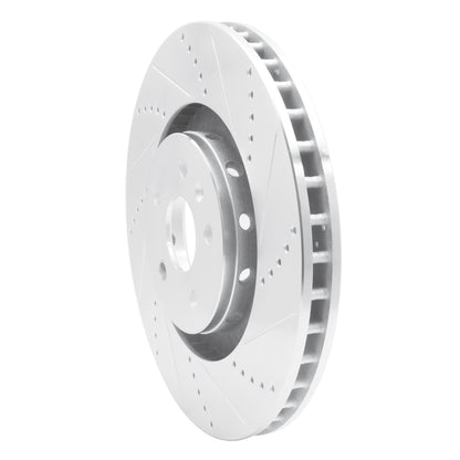R1 Concepts R1 2009-2015 Cadillac CTS Front Right Drilled & Slotted Silver Brake Rotor