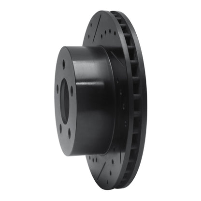 R1 Concepts R1 91-94 Ford Crown Victoria Front Left Drilled & Slotted Black Brake Rotor