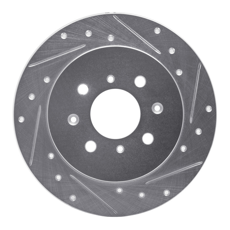 R1 Concepts R1 01-05 Acura EL Rear Right Drilled & Slotted Silver Brake Rotor