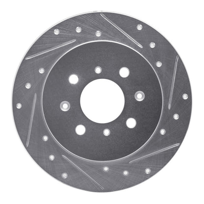 R1 Concepts R1 01-05 Acura EL Rear Right Drilled & Slotted Silver Brake Rotor