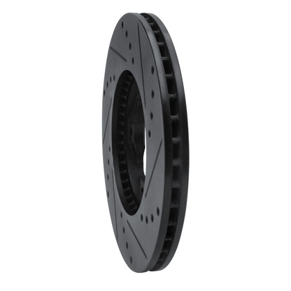 R1 Concepts R1 92-98 Acura TL Front Left Drilled & Slotted Black Brake Rotor